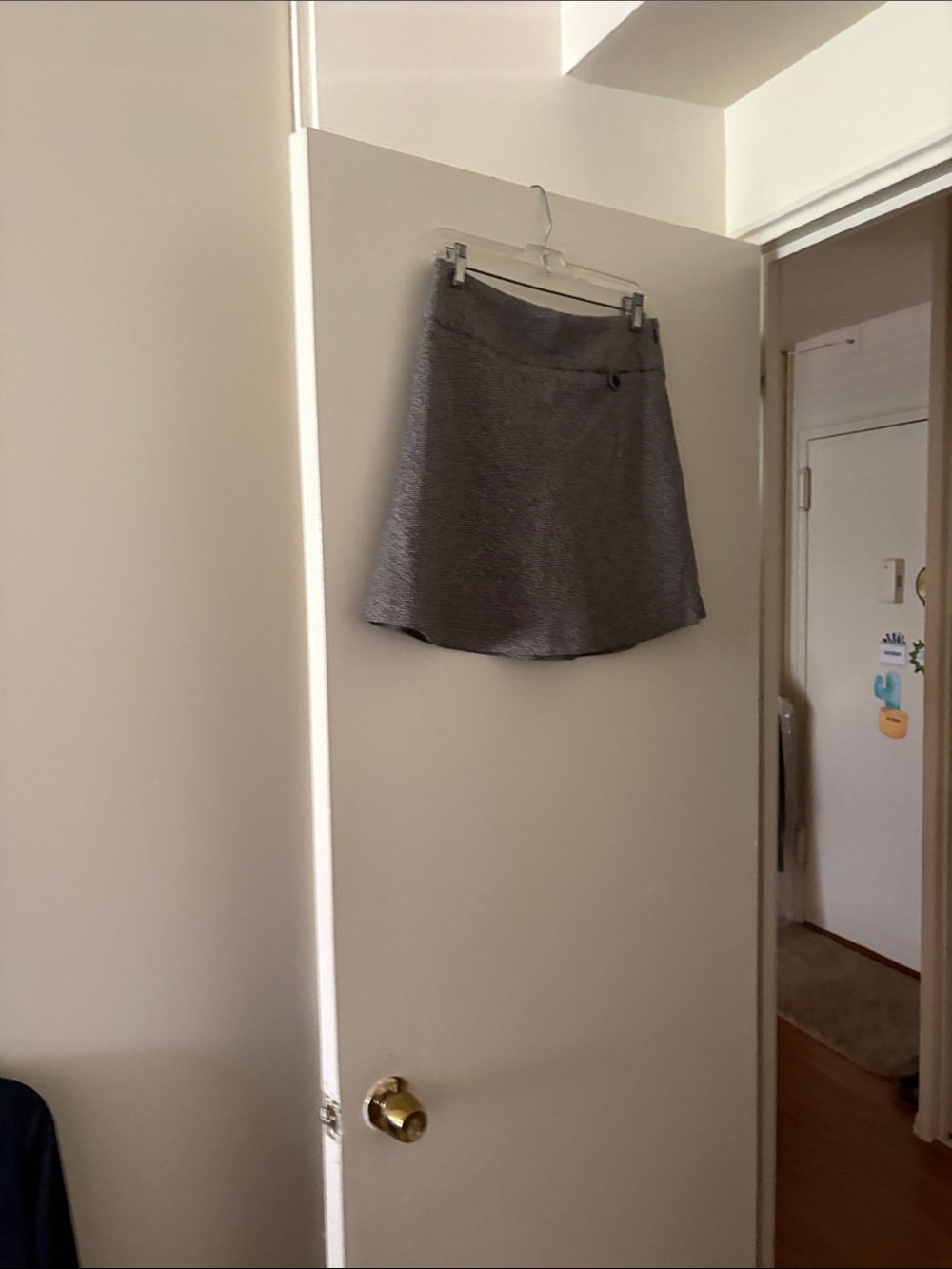 GAP Gray Textured A-Line Skirt